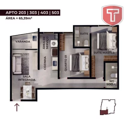 Imagem Apartamento à venda, 72 m² por R$ 478.000,00 - Praia Formosa - Cabedelo/PB Imagem Apartamento à venda, 72 m² por R$ 478.000,00 - Praia Formosa - Cabedelo/PB