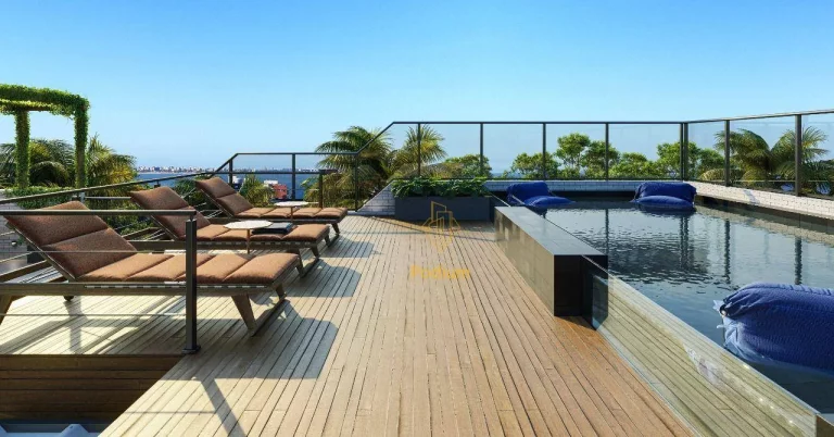 Imagem Flats com varanda / sacada e área de lazer na cobertura a 100m da praia de Cabo Branco- FL0233