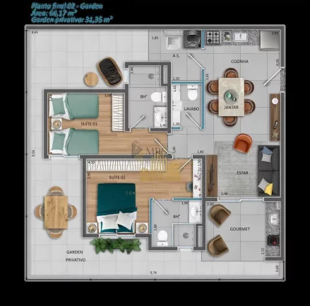 Imagem Avelã Villa Residencial 66/86mts