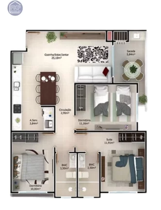 Imagem Apartamento 3 Dormitórios!