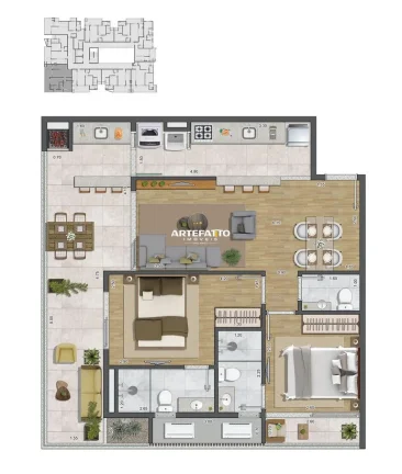 Imagem Apartamento vista mar a venda no Itaguá perto da orla 2 suítes, lavabo e 1 vaga