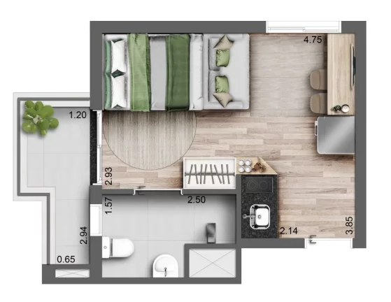 Imagem Imóvel com 1 Quarto à Venda, 27 m² em Moema - São Paulo