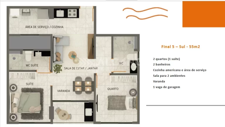 Imagem Apto - 3 Quartos - 2 Suítes - 64,87m² - Formosa, Cabedelo/PB