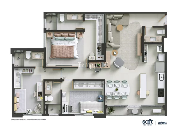Imagem Soft Pedro Ludovico - Apartamento em construção 3 suítes, Setor Pedro Ludovico
