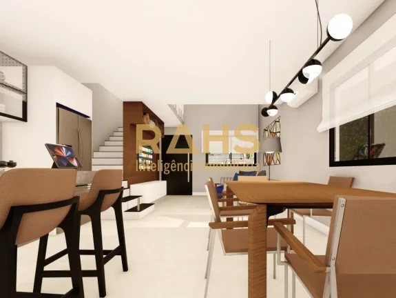 Imagem Maravilhoso sobrado geminado de alto padrão com 3 suítes, sendo 1 com closet a venda no bairro Sag...