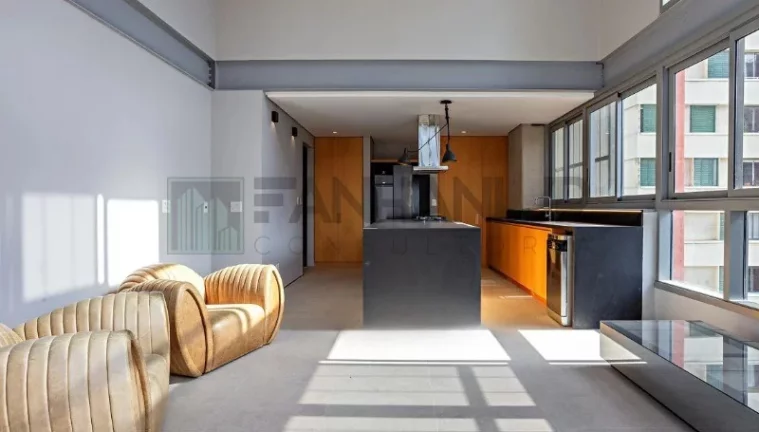 Imagem Imóvel de alto padrão: Apartamento à venda ou locação em São Paulo-SP, Cerqueira César - 1 quarto, 1 suíte, 2 salas, 2 banheiros, 1 vaga, 105m².