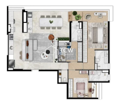 Imagem Apartamento Padrão 3 dorm no Paraíso