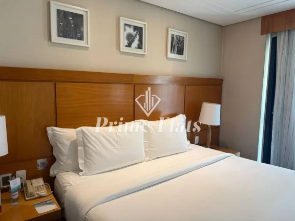 Imagem Flat disponível para venda no Meliá Jardim Europa no Itaim Bibi, com 35m², 1 dormitório e 1 vaga de garagem