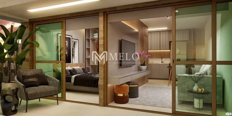 Imagem Na Beira Rio com 1qt., 1suite, 1vaga, 32,90 -PRONTO