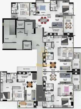 Imagem Apartamentos com varanda / sacada gourmet a 550m da pra do Bessa - AP0788