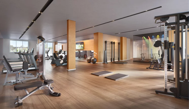 Imagem apartamento 113m,2 suítes, terraço gourmet integrado ao living,2 vagas, sauna, quadra poliesportiva, piscina, brinquedoteca, academia, salão de jogos
