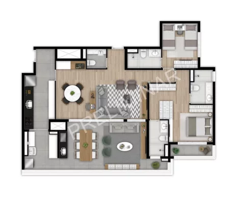 Imagem Condomínio Mérit Santa Cruz, comprar apartamento com 3 quartos em Ipiranga São Paulo SP