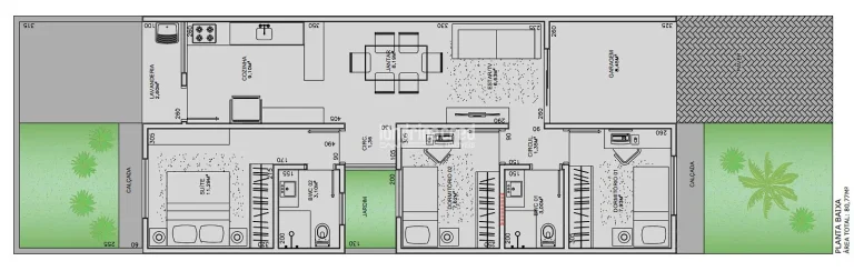 Imagem Casa térrea em construção no Condomínio Morada das Flores – Cambé/PR, 3 dormitórios (1 suíte), 2 banheiros, 1 vaga de garagem, acabamento moderno