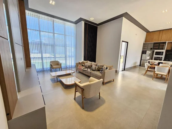 Imagem Casa moderna com mobília e 3 suítes à venda, 200 m² por R$ 2.290.000 - Condomínio Com Localização Privilegiada - Indaiatuba/SP
