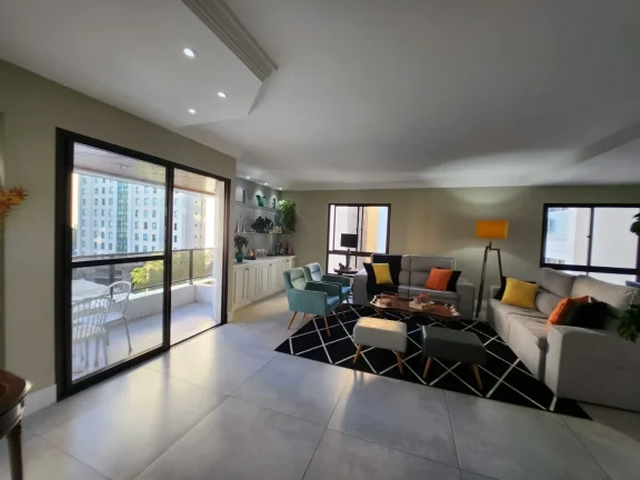 Imagem Apartamento 189 M², 4Q, 1 suíte, 2 salas, 3 banheiros, 3 vagas, piscina aquecida, academia, salão de festas, quadra, face norte, ensolarado.