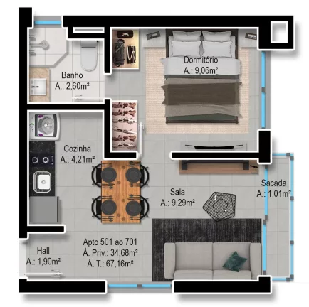 Imagem Apartamento à venda no bairro Farroupilha - Porto Alegre/RS