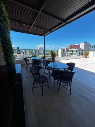 Imagem Flat mobiliado com vista para o mar a 220m da praia de Intermares - FL0935