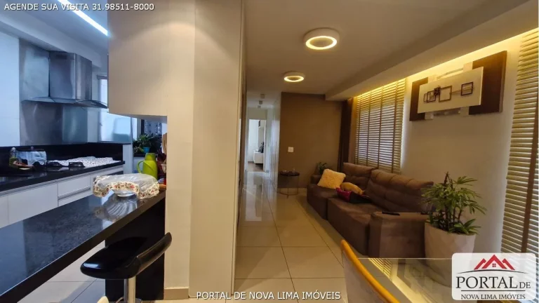 Imagem Apartamento de 3 quartos, sendo 1 suíte, 2 salas, varanda gourmet, 2 vagas de garagem, apartamento com 85 m2 de área. Este imóvel conta com um projeto