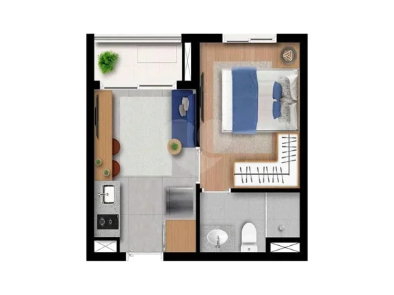 Imagem Apartamento para alugar com 1 quarto, sendo 1 suíte, no condomínio Next One, São Paulo - SP