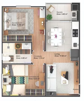 Imagem Apartamento 2 Quartos para Venda em Porto Belo, pereque, 2 dormitórios, 1 banheiro, 1 vaga