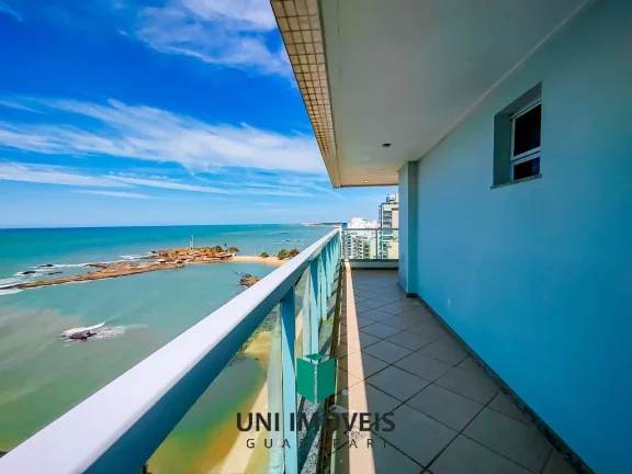 Imagem Apartamento na Praia das Castanheiras em Guarapari com 2 Quartos (1 Suíte), 2 Vagas, Frente para o Mar