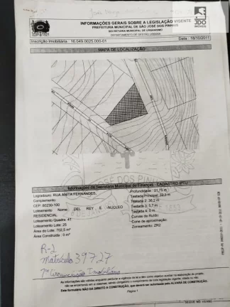 Imagem Terreno a Venda no bairro Del Rey - São José dos Pinhais, PR