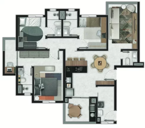 Imagem Imperdível: apartamento à venda em Santo André-SP, Vila Gilda, 3 quartos, 3 suítes, 4 banheiros, 2 vagas, 100m² - Condomínio Palazzo Elevato!