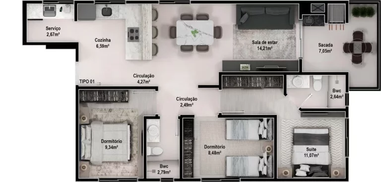 Imagem Apartamento à venda no bairro Vila Operária - Itajaí/SC