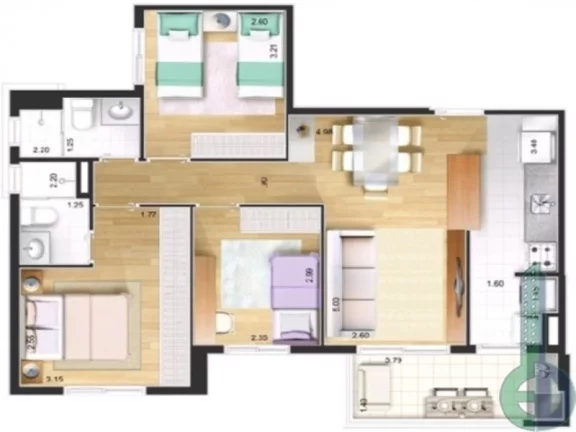 Imagem Condomínio Stare Lorenzini, apartamento com 2 quartos em Bairro Campestre Santo André SP