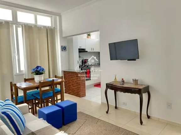 Imagem Apartamento à venda em Guarujá-SP, Pitangueiras: 1 quarto, 2 salas, 1 banheiro, 46m² de área. Venha conferir!