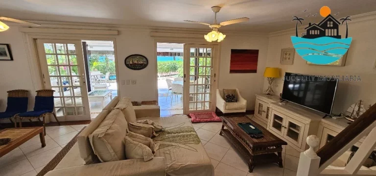 Imagem Casa para alugar em condomínio fechado pé na areia com vista ao mar em Juquehy, com 4 suítes, - Acomodação máx. 10 pessoas | Juquehy Imobiliária