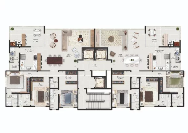 Imagem Apartamento 3 Quartos para Venda em Itapema, meia praia, 3 dormitórios, 3 suítes, 4 banheiros, 2 vagas