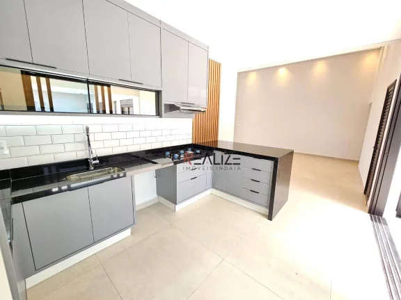 Imagem Casa moderna com 3 suítes e escritório à venda, 193 m² por R$ 1.640.000 - Condomínio Fechado - Indaiatuba/SP