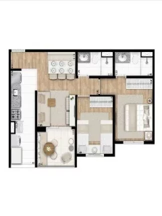 Imagem Apartamento de 2 quartos com suíte e vaga na Saúde - Condomínio Edifício Botanic São Paulo-SP