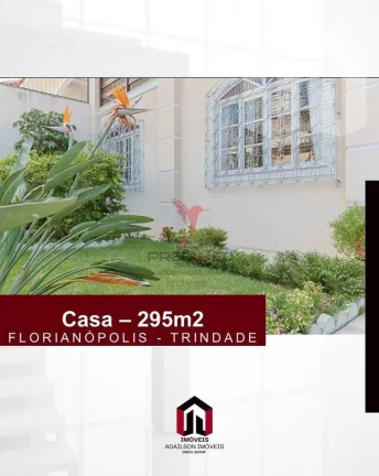 Imagem Casa a venda em Florianópolis SC Bairro Trindade com 4 quartos, sendo 2 suítes ,295m²