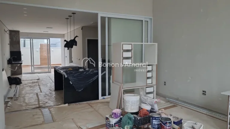 Imagem Casa à venda em condomínio, em Paulínia, 3 suites, closet, lavabo, escritório, 4 vagas, aquecimento solar, piscina com cascata,fino acabamento.