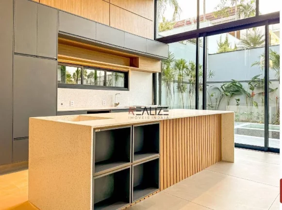 Imagem Casa moderna com 3 suítes e escritório a venda, por R$ 3.190.000 - Condomínio Alto Padrão - Indaiatuba/SP