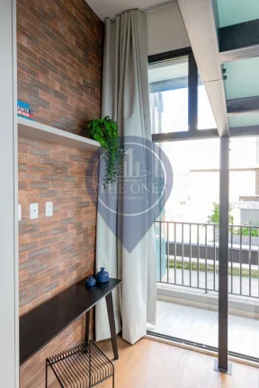 Imagem Studio Moderno à Venda ou Locação em Santo Amaro, São Paulo-SP: 1 Quarto, 1 Banheiro, 24,00 m² de Área.