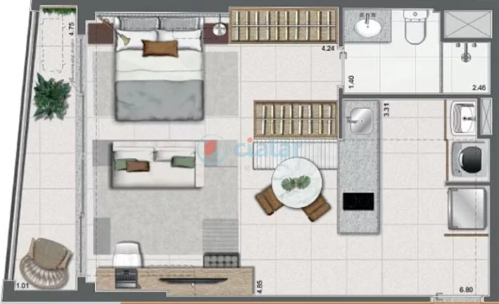 Imagem Garden à venda 1 Quarto 1 Vaga 51.73M Centro Rio de Janeiro - RJ | Residencial Skylux Imagem Garden à venda 1 Quarto 1 Vaga 51.73M Centro Rio de Janeiro - RJ | Residencial Skylux