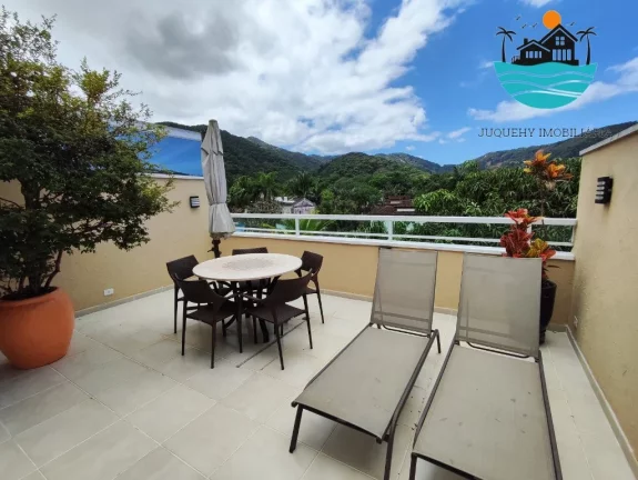 Imagem Casa a venda em Juquehy, com 4 dormitórios, 1 suíte, 02 vagas auto, churrasqueira, terraço, quarto térreo, 750m da praia | Juquehy Imobiliária
