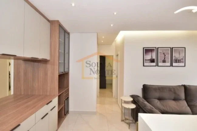 Imagem Apartamento mobiliado, no último andar, 2 dormitórios, sendo 1 suite, 1 deles adaptado para home o...