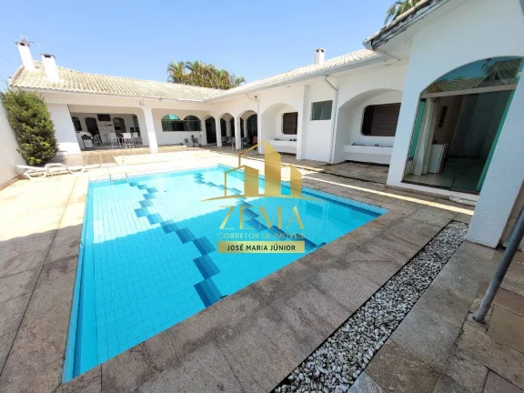 Imagem casa térrea, 1400 m2 terreno, construção 500 m2, 04 St, Piscina, Quadra