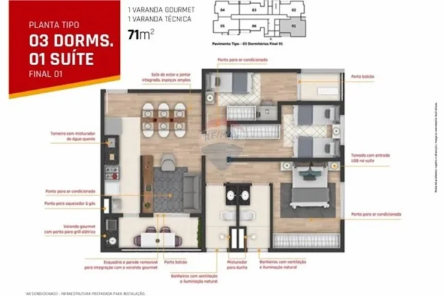 Imagem Apartamento "Lançamento" 2 e 3 Dormitórios com Suíte – JJR Hortência