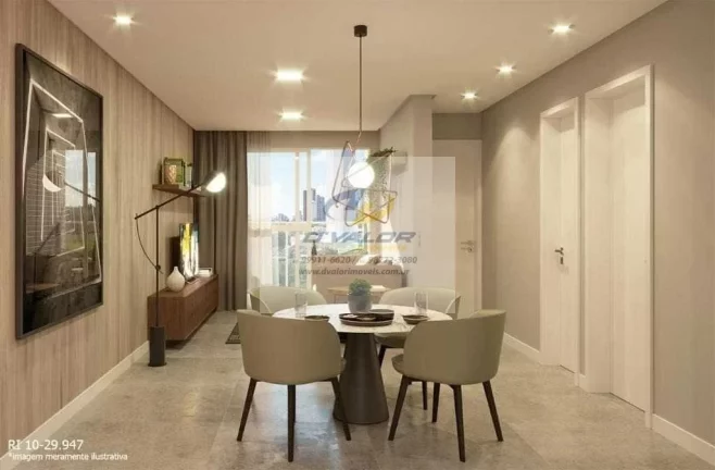 Imagem Vendo Apartamentos de 54m², 02 Quartos (sendo 01 suíte), 01 Vaga de Garagem