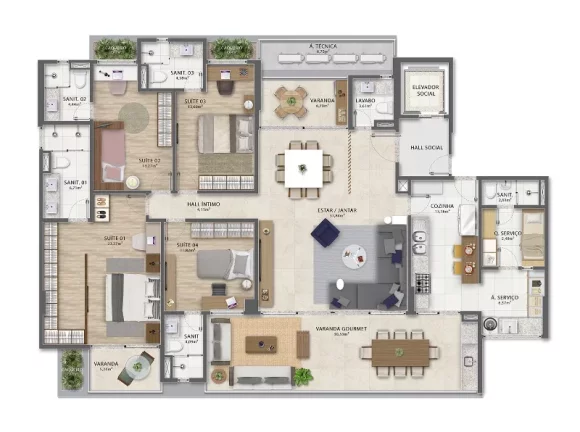 Imagem A 5ª Avenida apresenta: Morro Ipiranga Residence: um 4 suítes de alto luxo com ampla vista mar, 210,00m2, 03 vagas + Deposito - prédio pronto