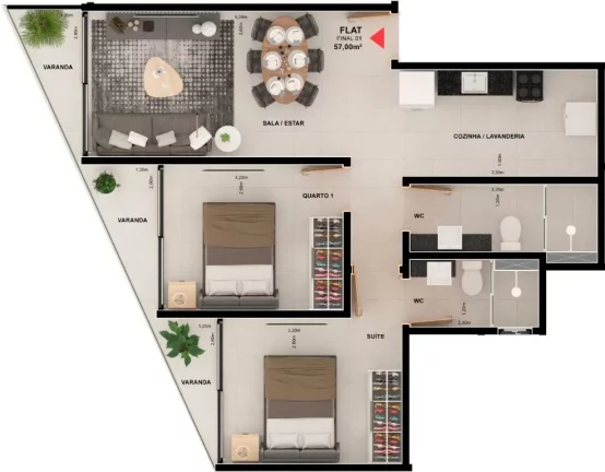 Imagem Apartamento à venda, 60 m² por R$ 662.500,00 - Jardim Oceania - João Pessoa/PB