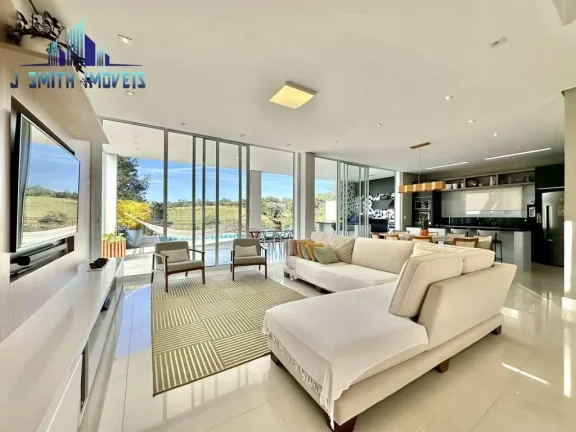Imagem Casa 3 suítes, moderna e integrada. Escritório, lareira, piscina e gourmet!