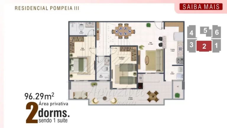 Imagem Apartamento na Planta para Venda em Praia Grande, Ocian, 2 dormitórios, 1 suíte, 1 banheiro, 1 vaga