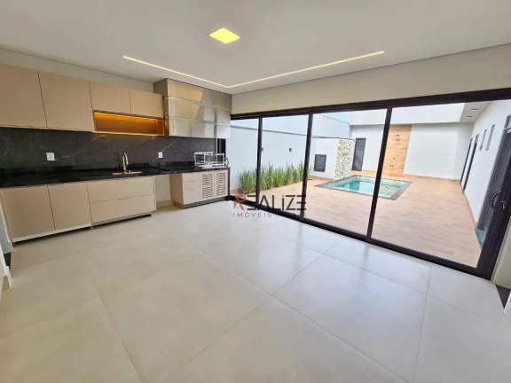 Imagem Casa térrea pronta para morar com 3 suítes à venda, 198 m² por R$ 1.690.000 - Condomínio Fechado - Indaiatuba/SP