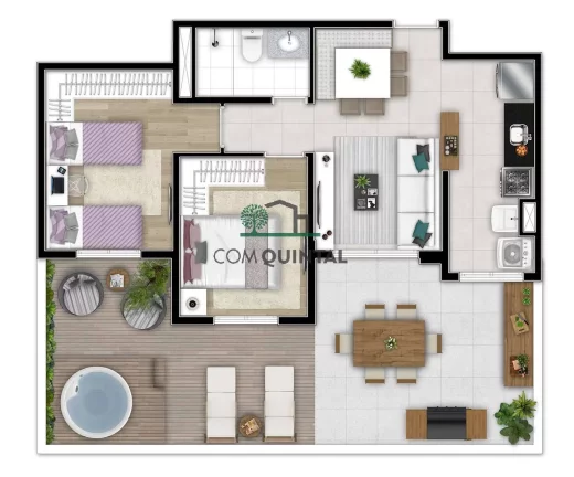 Apartamento com 2 Quartos à Venda, 85 m² em Granja Viana - Cotia